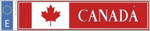 Matrícula bandera Canadá