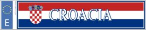 Matrícula bandera Croacia