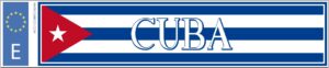 Matrícula bandera Cuba