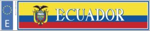 Matrícula bandera Ecuador
