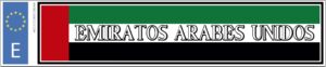 Matrícula bandera Emiratos Árabes Reunidos