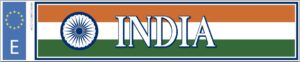 Matrícula bandera India