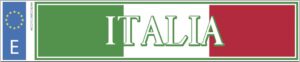 Matrícula bandera Italia